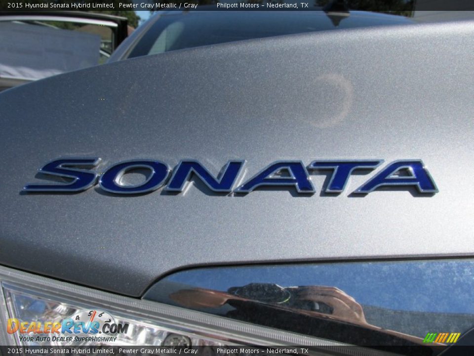 2015 Hyundai Sonata Hybrid Limited Pewter Gray Metallic / Gray Photo #15