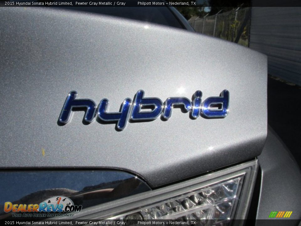 2015 Hyundai Sonata Hybrid Limited Pewter Gray Metallic / Gray Photo #16