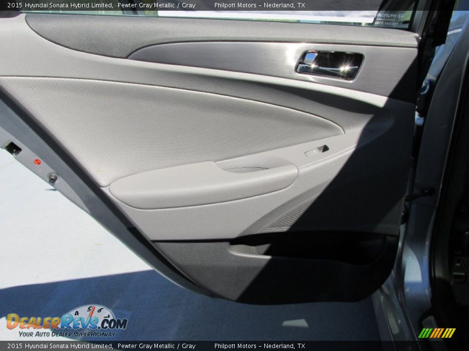 2015 Hyundai Sonata Hybrid Limited Pewter Gray Metallic / Gray Photo #21