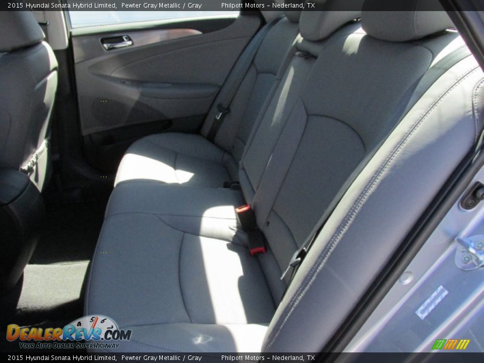 2015 Hyundai Sonata Hybrid Limited Pewter Gray Metallic / Gray Photo #22