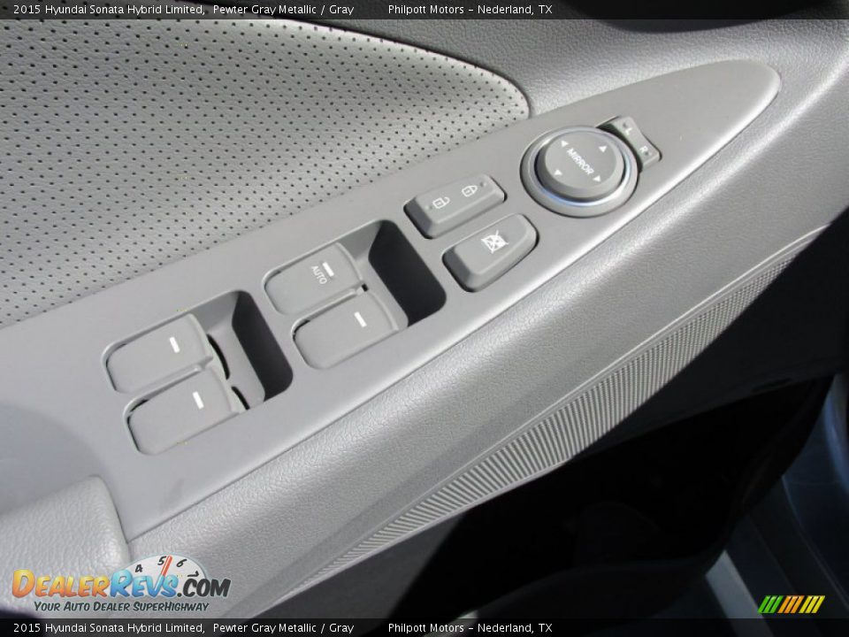 2015 Hyundai Sonata Hybrid Limited Pewter Gray Metallic / Gray Photo #24