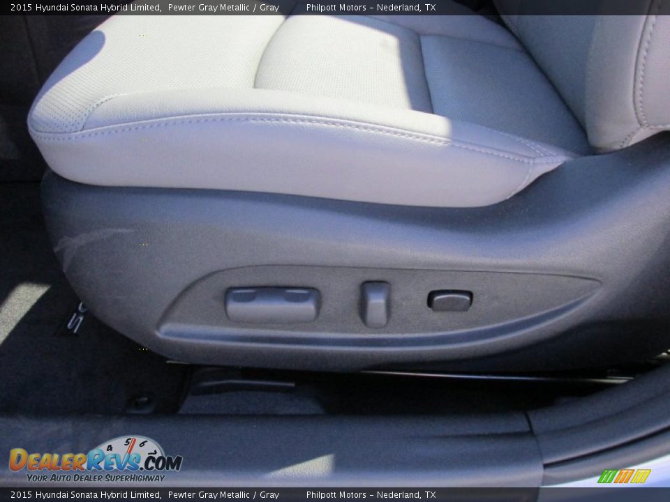 2015 Hyundai Sonata Hybrid Limited Pewter Gray Metallic / Gray Photo #26