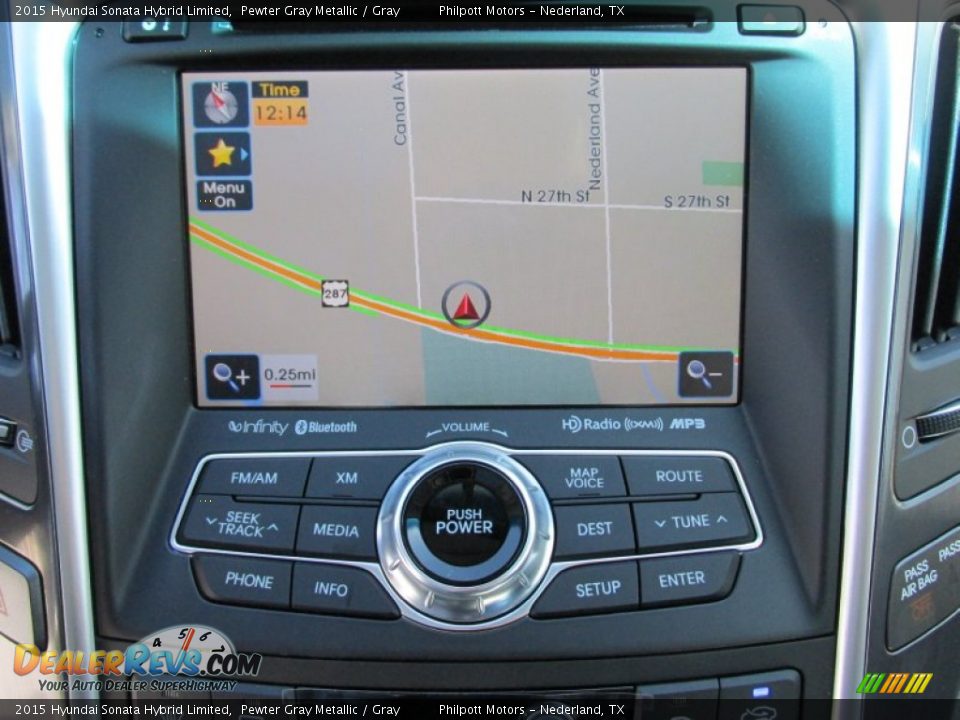 2015 Hyundai Sonata Hybrid Limited Pewter Gray Metallic / Gray Photo #30