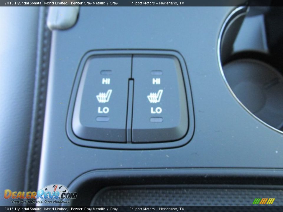 2015 Hyundai Sonata Hybrid Limited Pewter Gray Metallic / Gray Photo #33