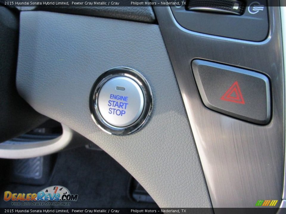 2015 Hyundai Sonata Hybrid Limited Pewter Gray Metallic / Gray Photo #34