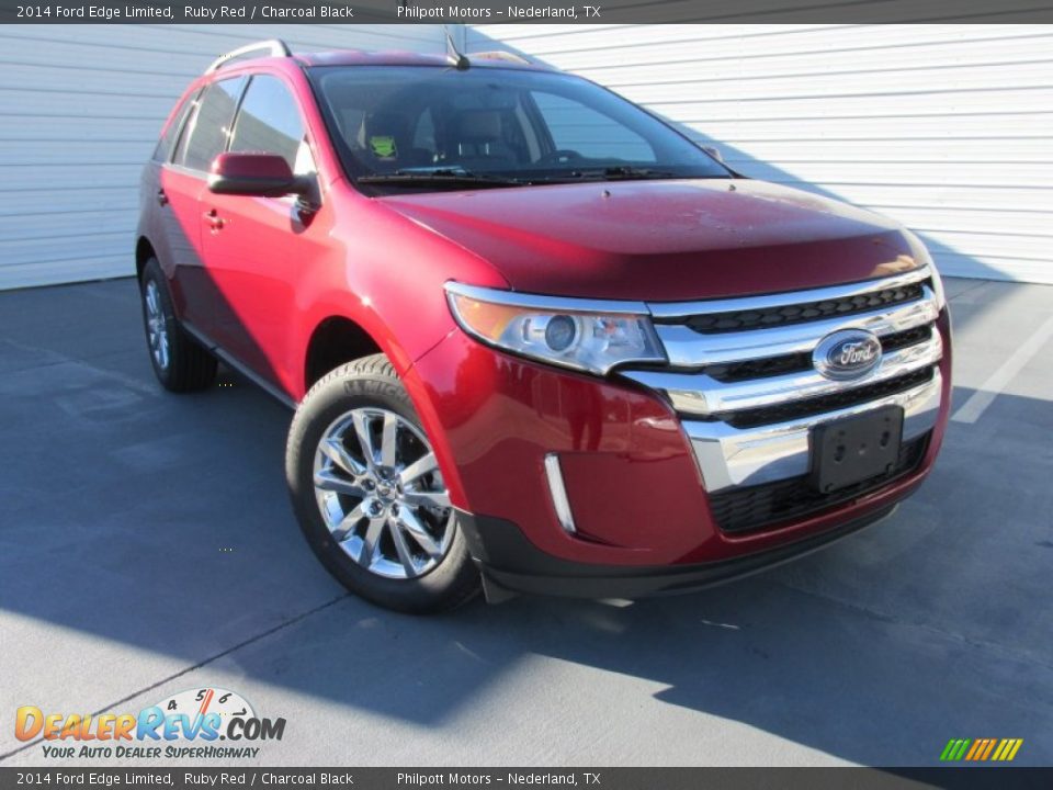 2014 Ford Edge Limited Ruby Red / Charcoal Black Photo #1
