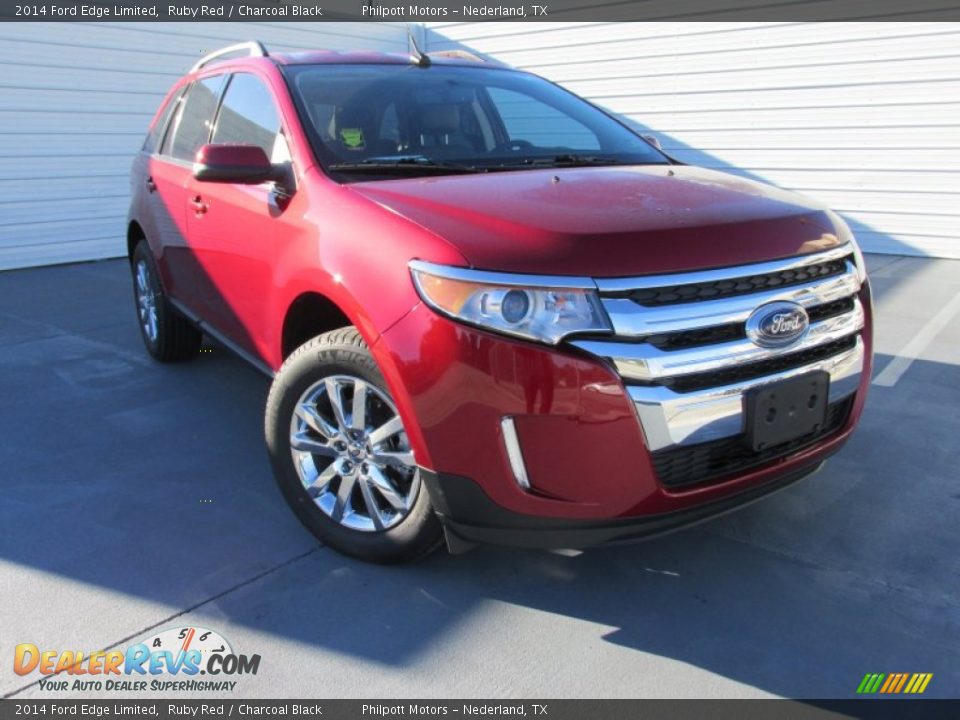 2014 Ford Edge Limited Ruby Red / Charcoal Black Photo #2