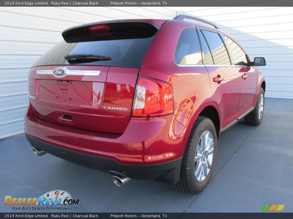 2014 Ford Edge Limited Ruby Red / Charcoal Black Photo #4