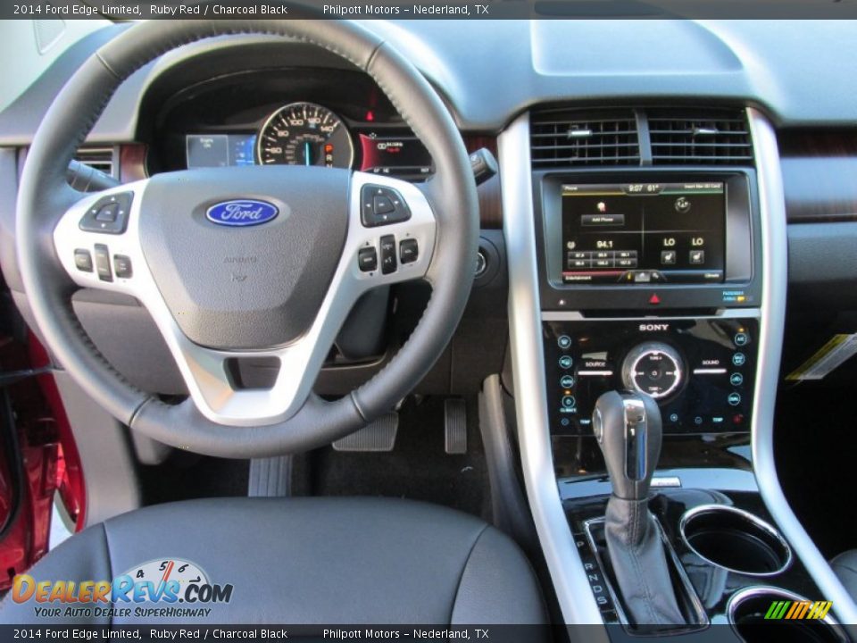 2014 Ford Edge Limited Ruby Red / Charcoal Black Photo #28