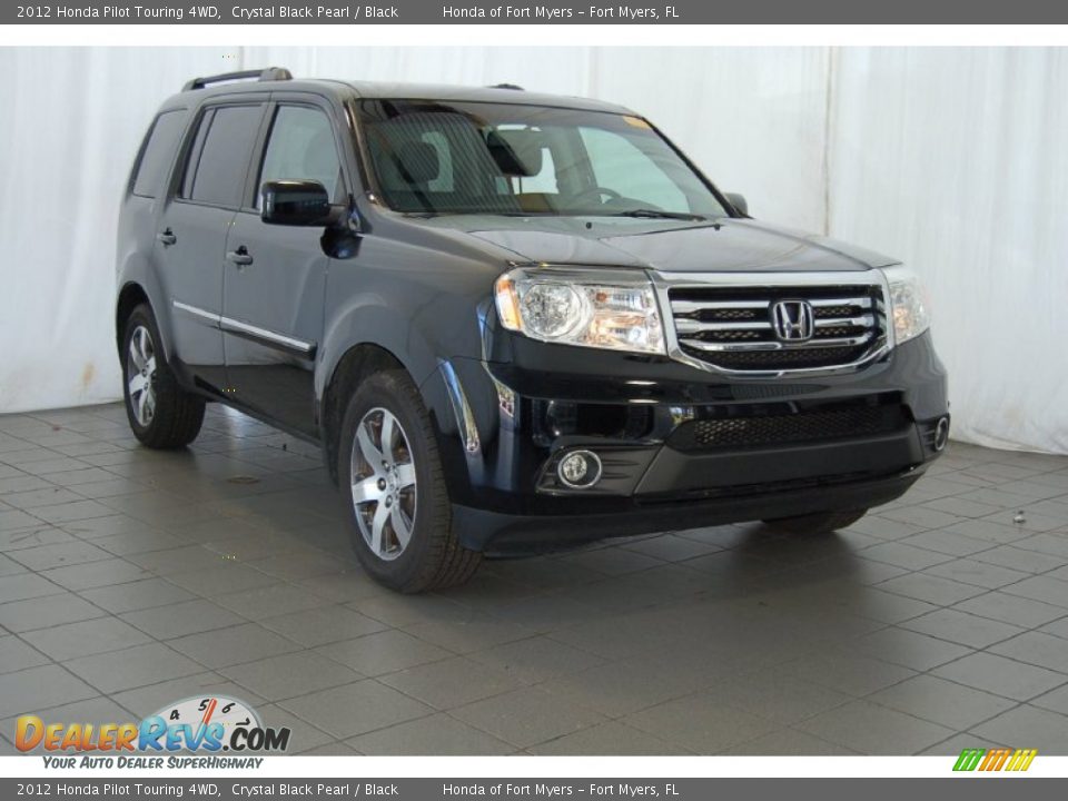 2012 Honda Pilot Touring 4WD Crystal Black Pearl / Black Photo #1