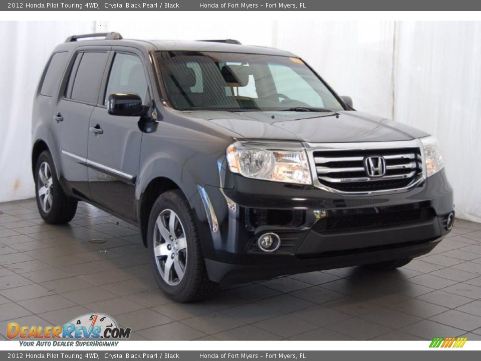 2012 Honda Pilot Touring 4WD Crystal Black Pearl / Black Photo #2