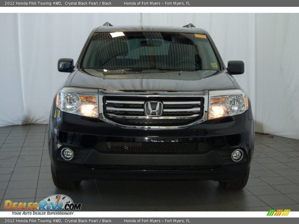 2012 Honda Pilot Touring 4WD Crystal Black Pearl / Black Photo #3