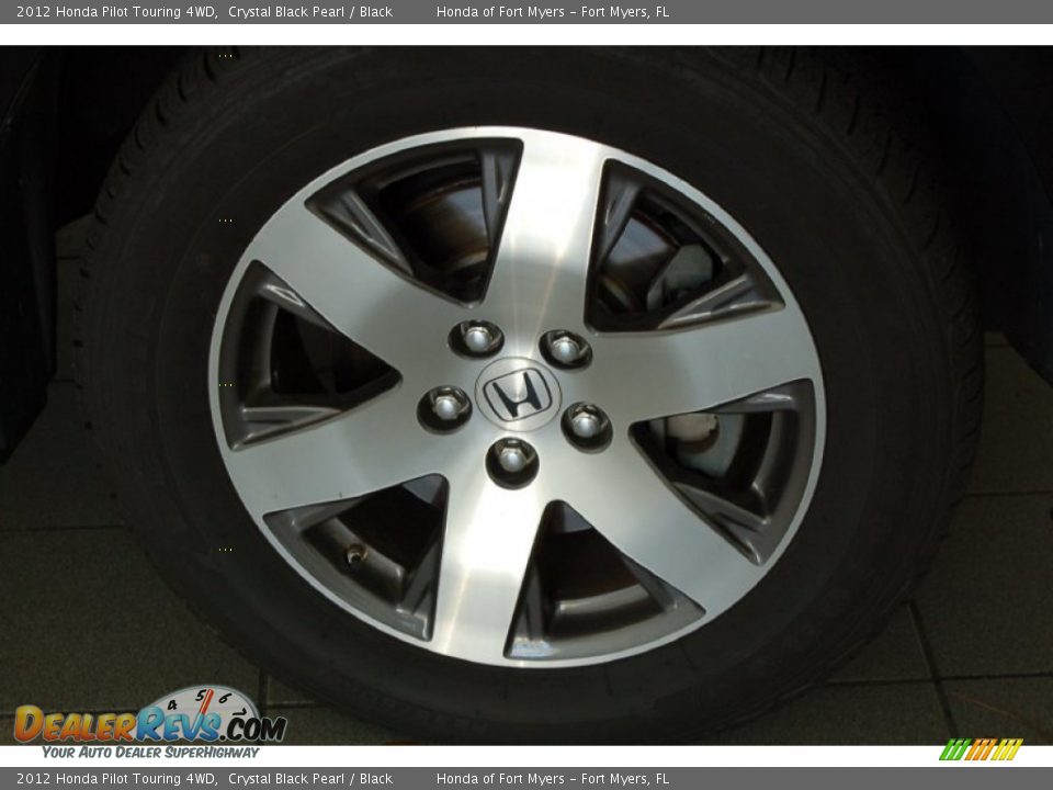 2012 Honda Pilot Touring 4WD Crystal Black Pearl / Black Photo #5