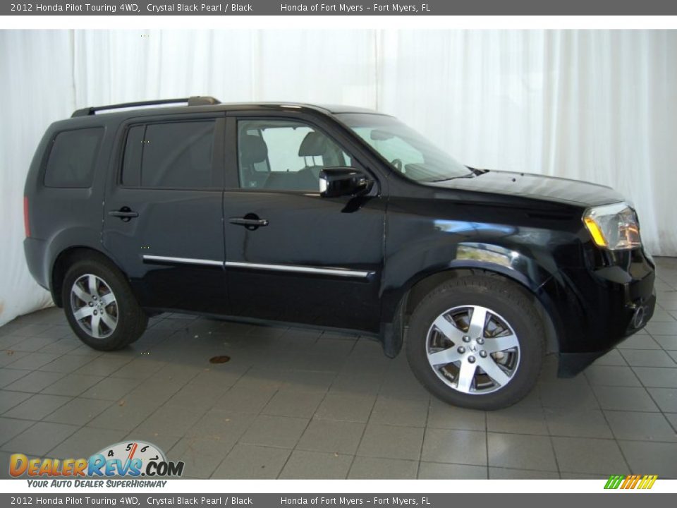 2012 Honda Pilot Touring 4WD Crystal Black Pearl / Black Photo #6