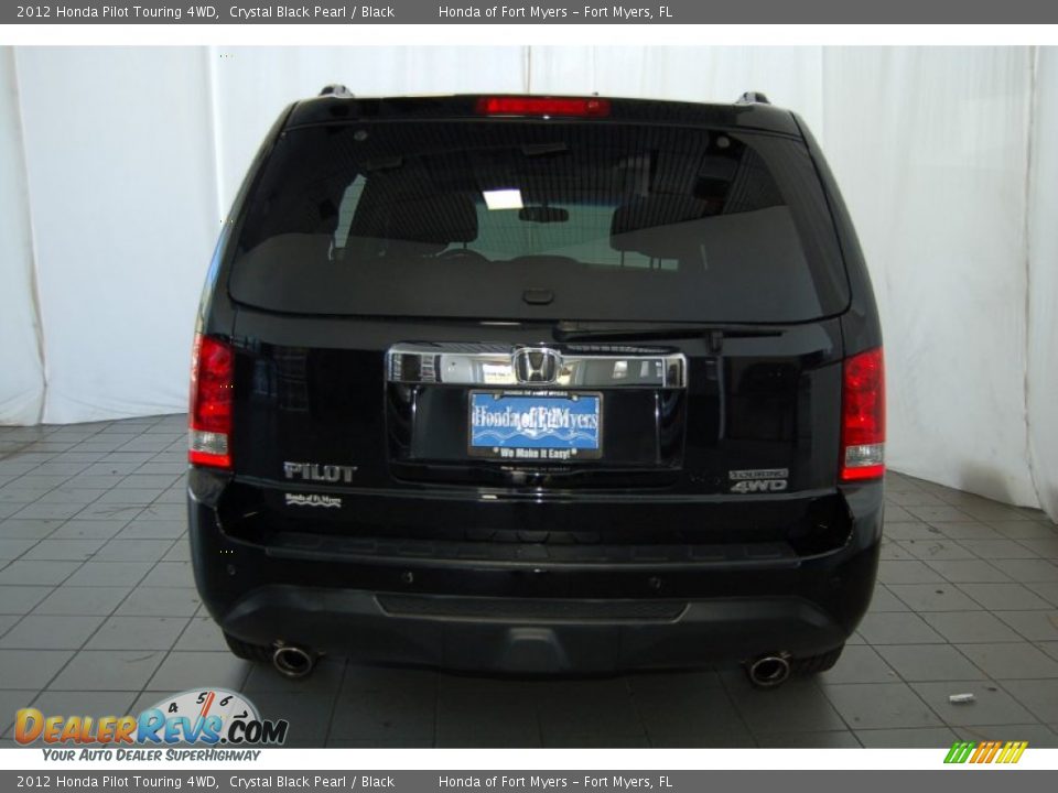 2012 Honda Pilot Touring 4WD Crystal Black Pearl / Black Photo #7