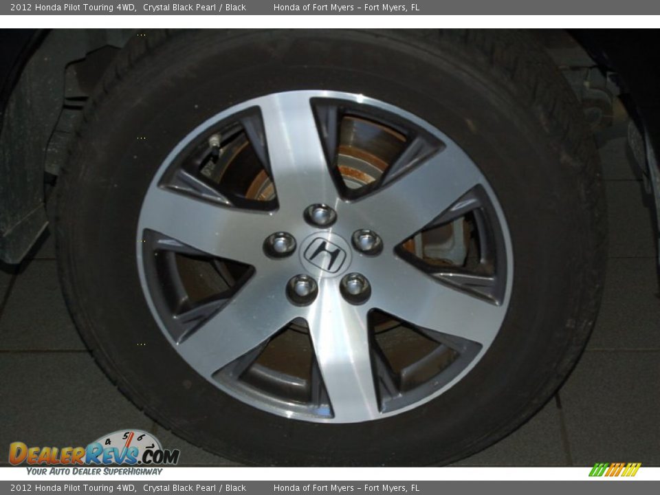 2012 Honda Pilot Touring 4WD Crystal Black Pearl / Black Photo #9