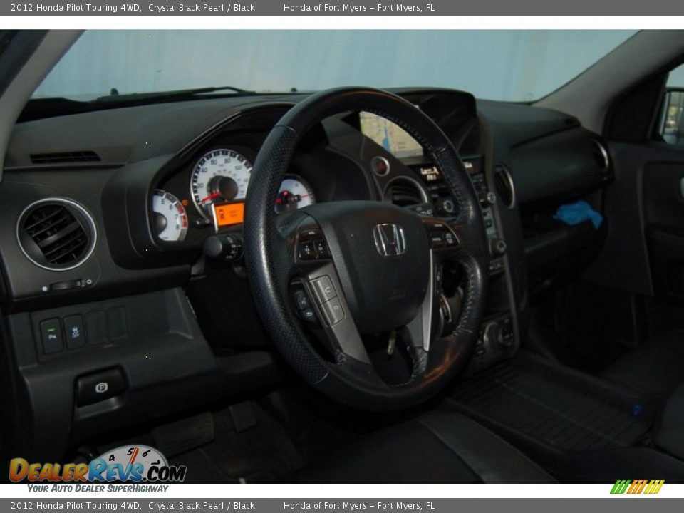 2012 Honda Pilot Touring 4WD Crystal Black Pearl / Black Photo #13
