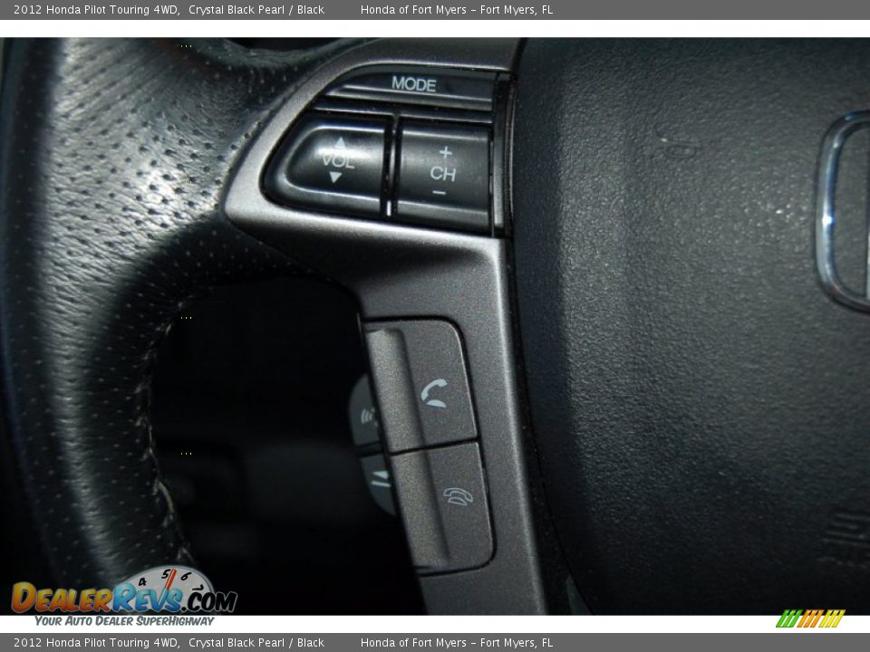 2012 Honda Pilot Touring 4WD Crystal Black Pearl / Black Photo #24