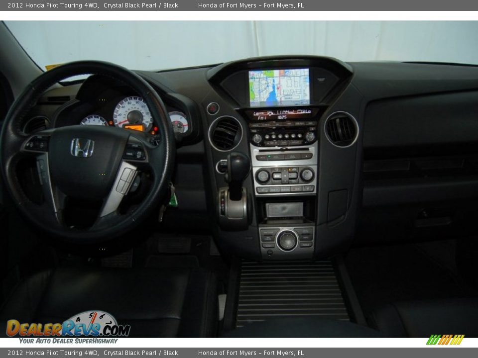 2012 Honda Pilot Touring 4WD Crystal Black Pearl / Black Photo #30