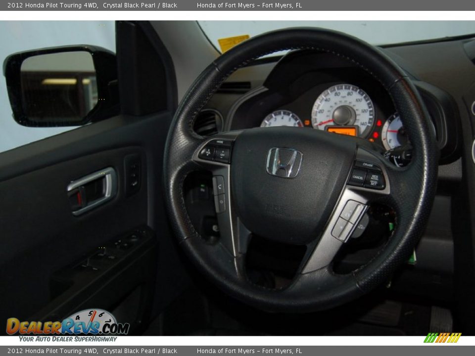 2012 Honda Pilot Touring 4WD Crystal Black Pearl / Black Photo #31