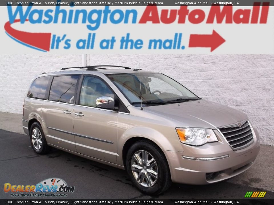 2008 Chrysler Town & Country Limited Light Sandstone Metallic / Medium Pebble Beige/Cream Photo #1