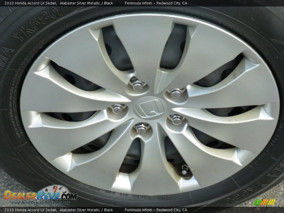 2010 Honda Accord LX Sedan Alabaster Silver Metallic / Black Photo #12