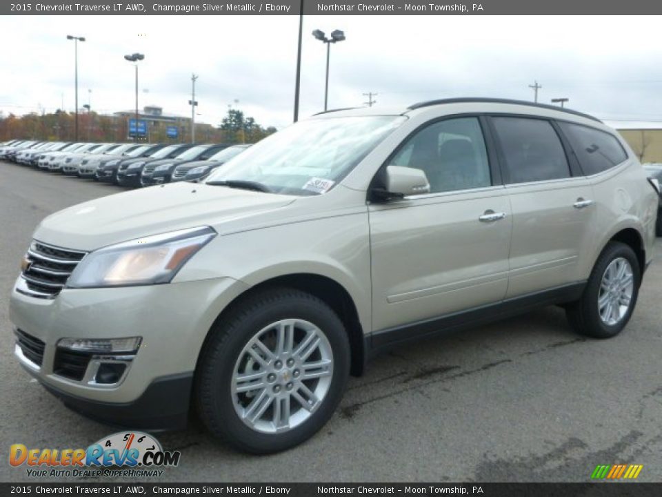 2015 Chevrolet Traverse LT AWD Champagne Silver Metallic / Ebony Photo #1