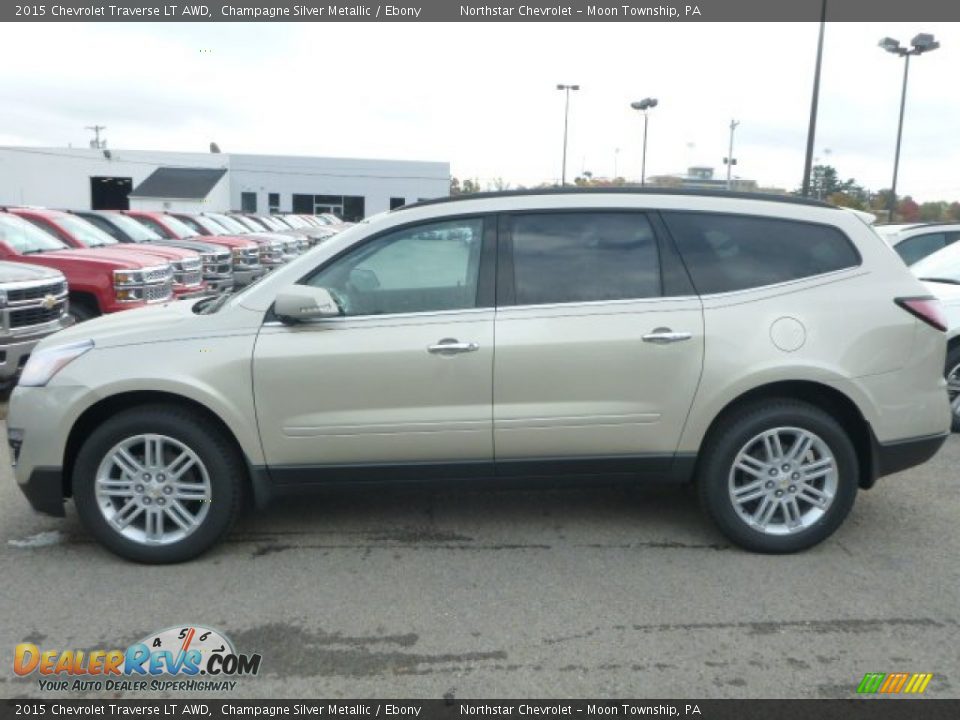 2015 Chevrolet Traverse LT AWD Champagne Silver Metallic / Ebony Photo #2