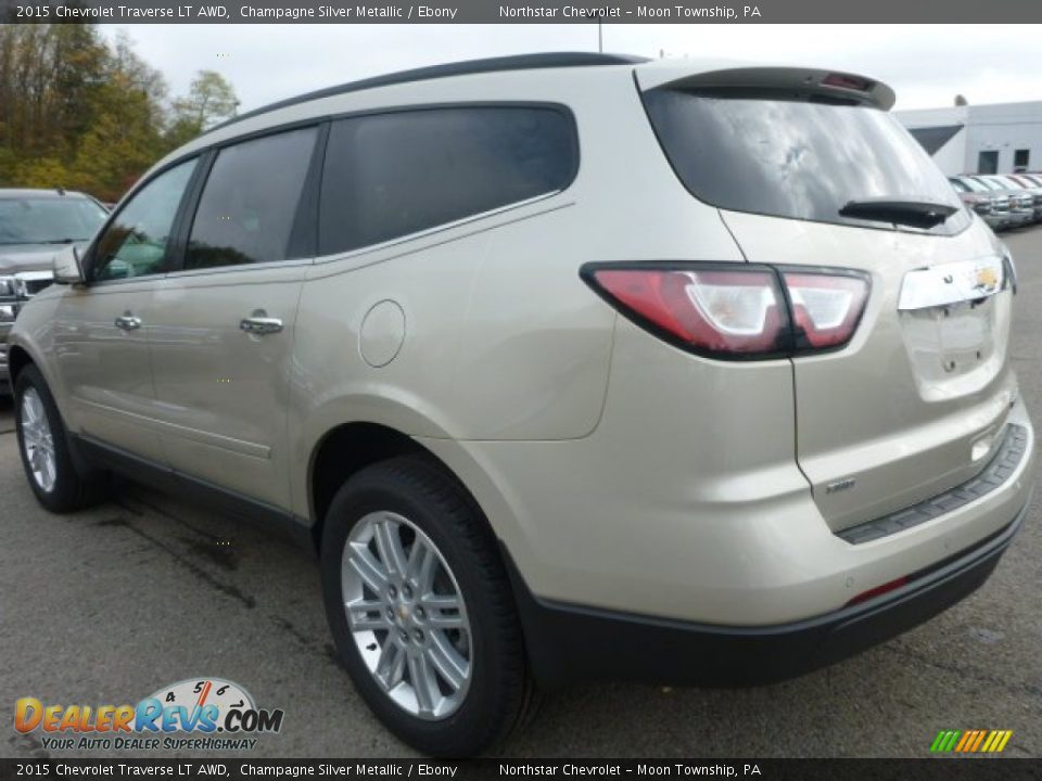 2015 Chevrolet Traverse LT AWD Champagne Silver Metallic / Ebony Photo #3