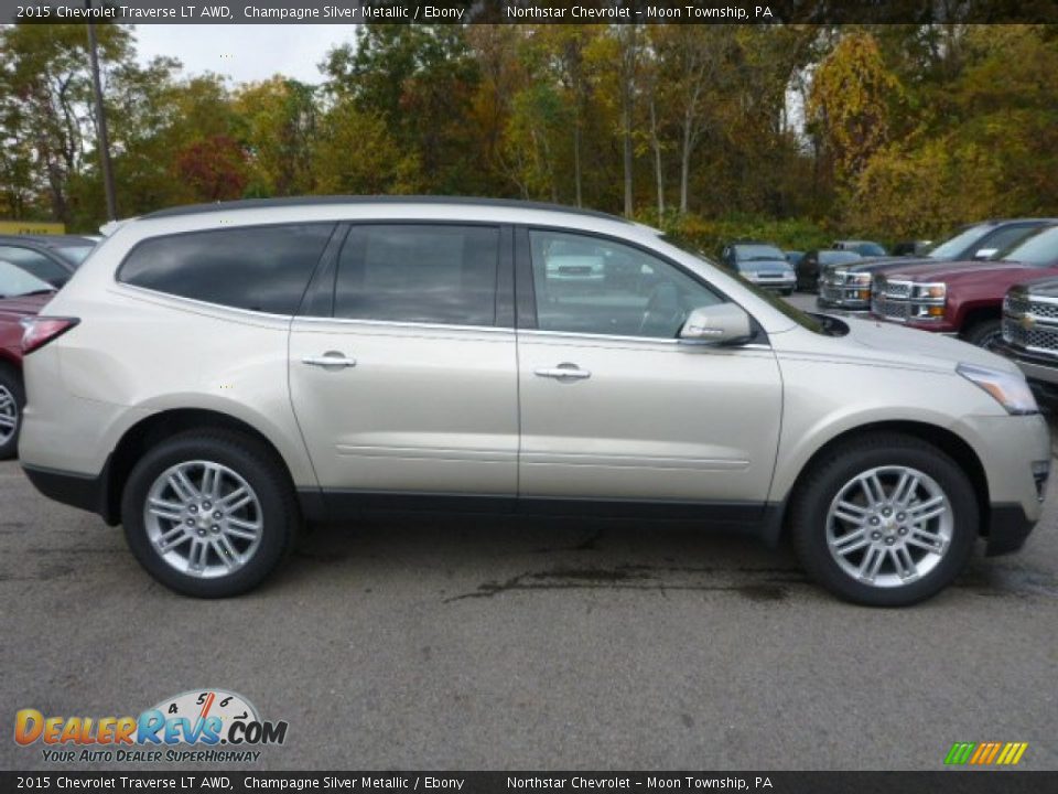 2015 Chevrolet Traverse LT AWD Champagne Silver Metallic / Ebony Photo #6