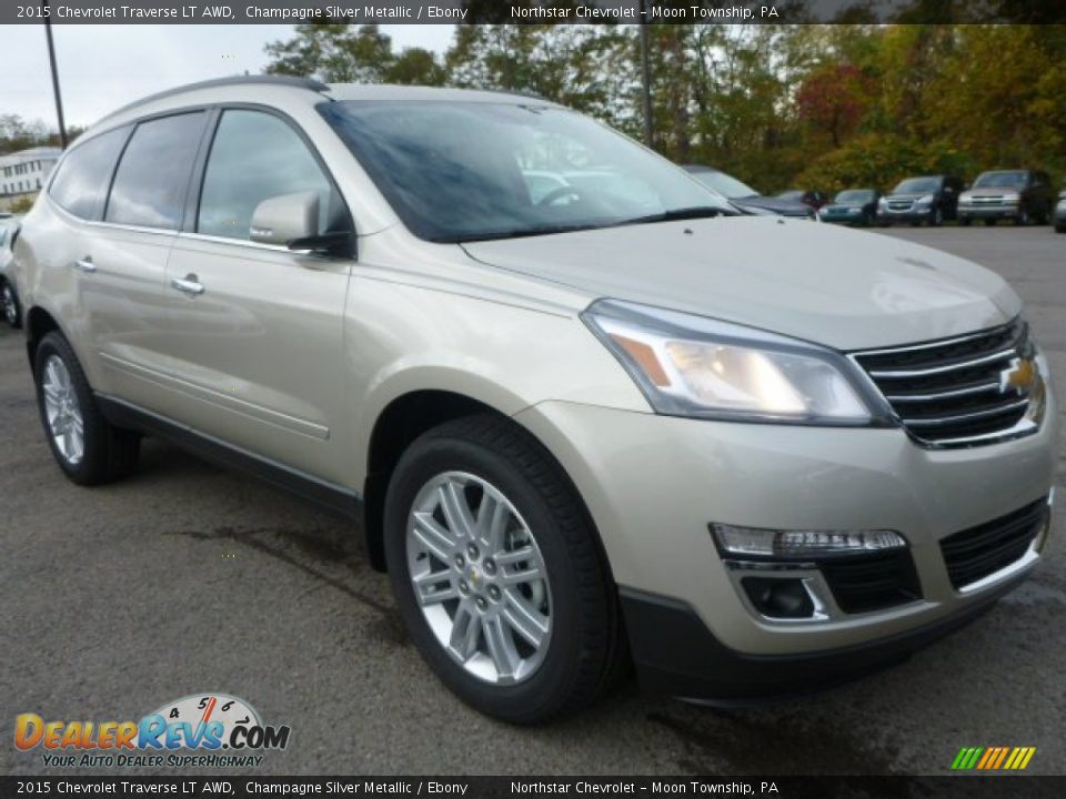 2015 Chevrolet Traverse LT AWD Champagne Silver Metallic / Ebony Photo #7