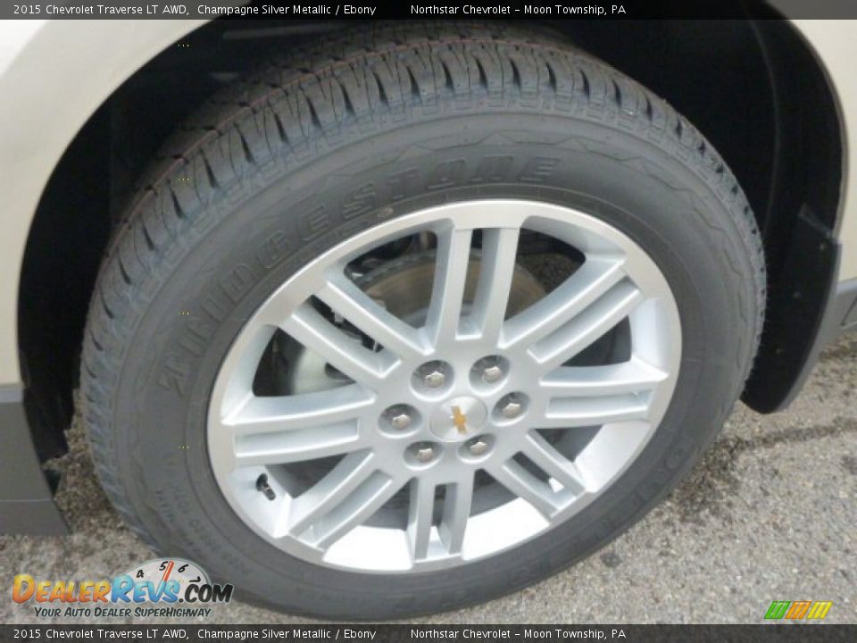2015 Chevrolet Traverse LT AWD Champagne Silver Metallic / Ebony Photo #9