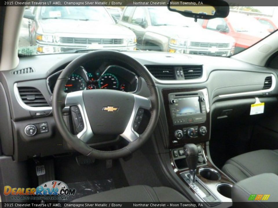 2015 Chevrolet Traverse LT AWD Champagne Silver Metallic / Ebony Photo #13