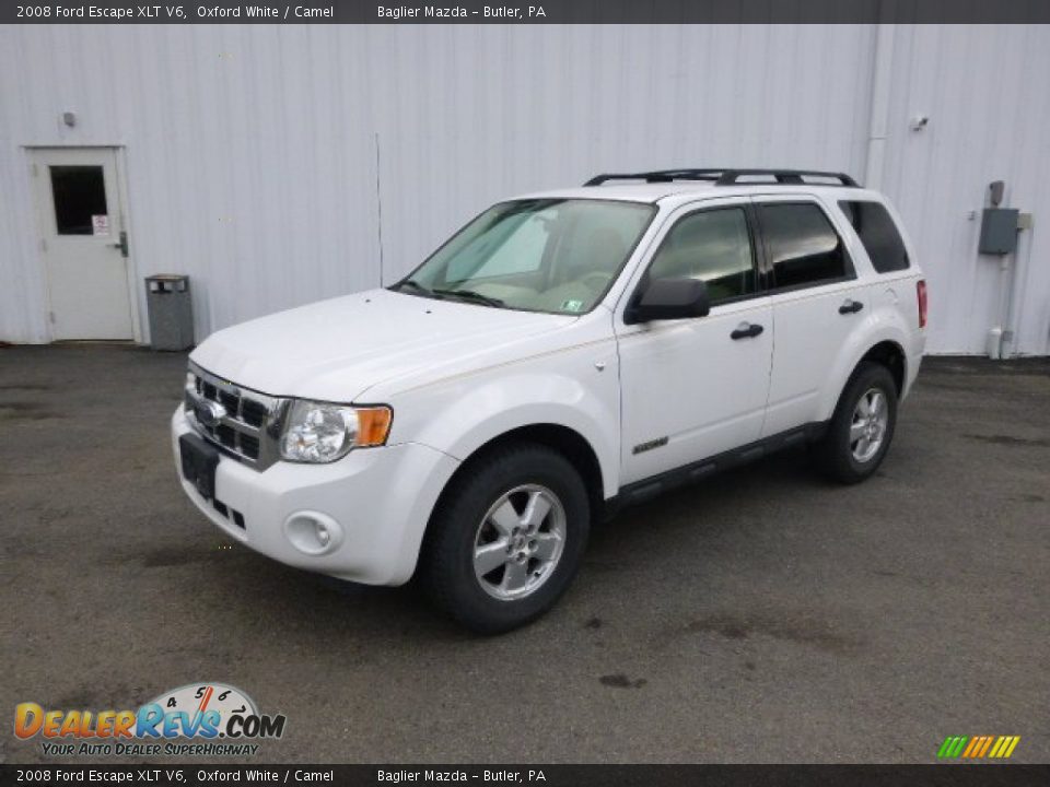 2008 Ford Escape XLT V6 Oxford White / Camel Photo #1