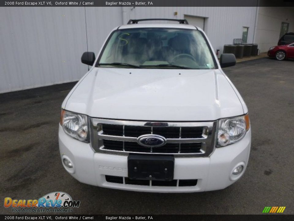 2008 Ford Escape XLT V6 Oxford White / Camel Photo #2