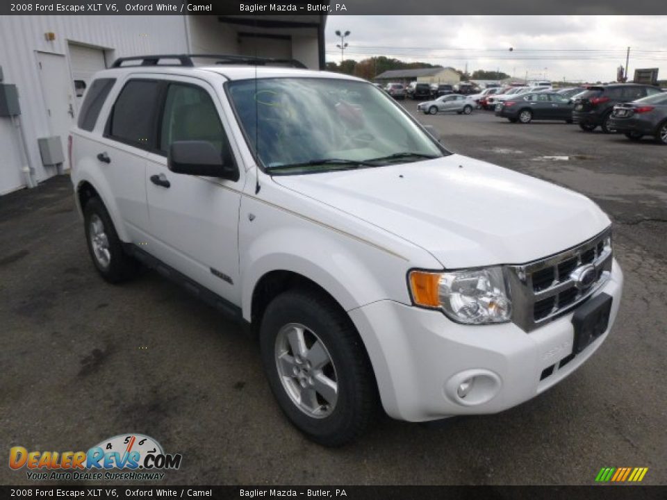 2008 Ford Escape XLT V6 Oxford White / Camel Photo #3