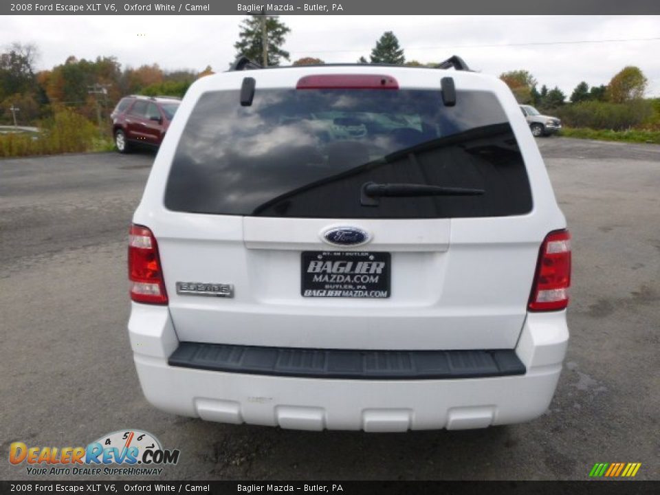 2008 Ford Escape XLT V6 Oxford White / Camel Photo #6