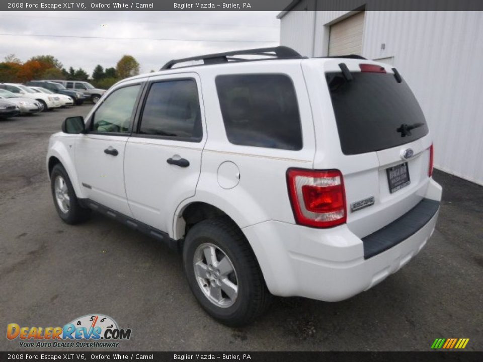 2008 Ford Escape XLT V6 Oxford White / Camel Photo #7