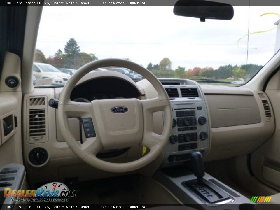 2008 Ford Escape XLT V6 Oxford White / Camel Photo #14