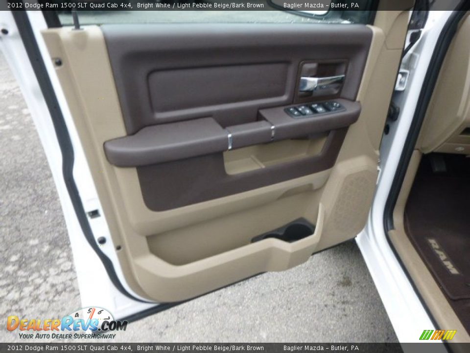 2012 Dodge Ram 1500 SLT Quad Cab 4x4 Bright White / Light Pebble Beige/Bark Brown Photo #11