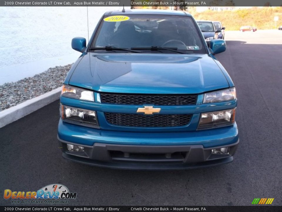 2009 Chevrolet Colorado LT Crew Cab Aqua Blue Metallic / Ebony Photo #4