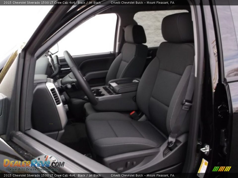 2015 Chevrolet Silverado 1500 LT Crew Cab 4x4 Black / Jet Black Photo #12
