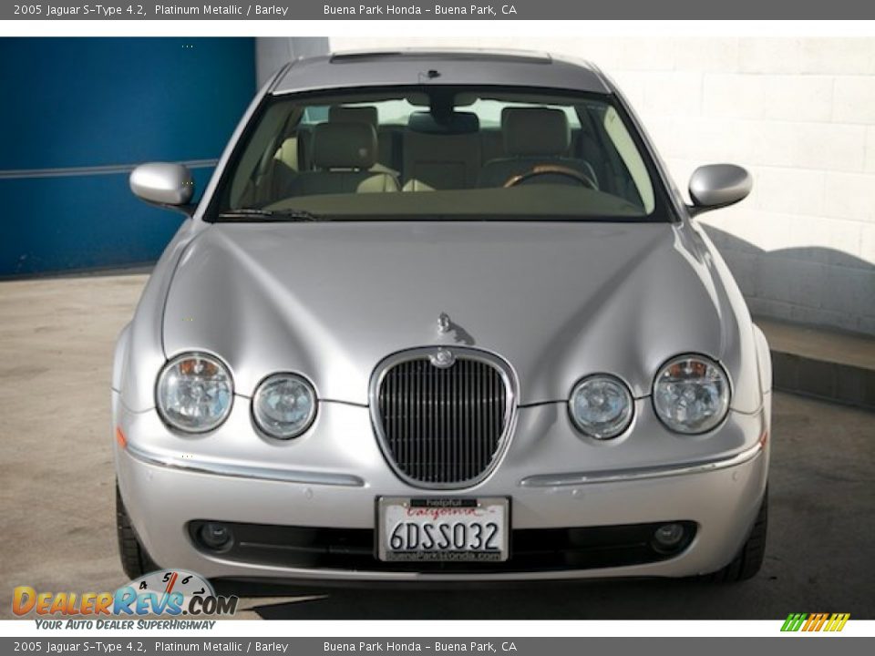 2005 Jaguar S-Type 4.2 Platinum Metallic / Barley Photo #7
