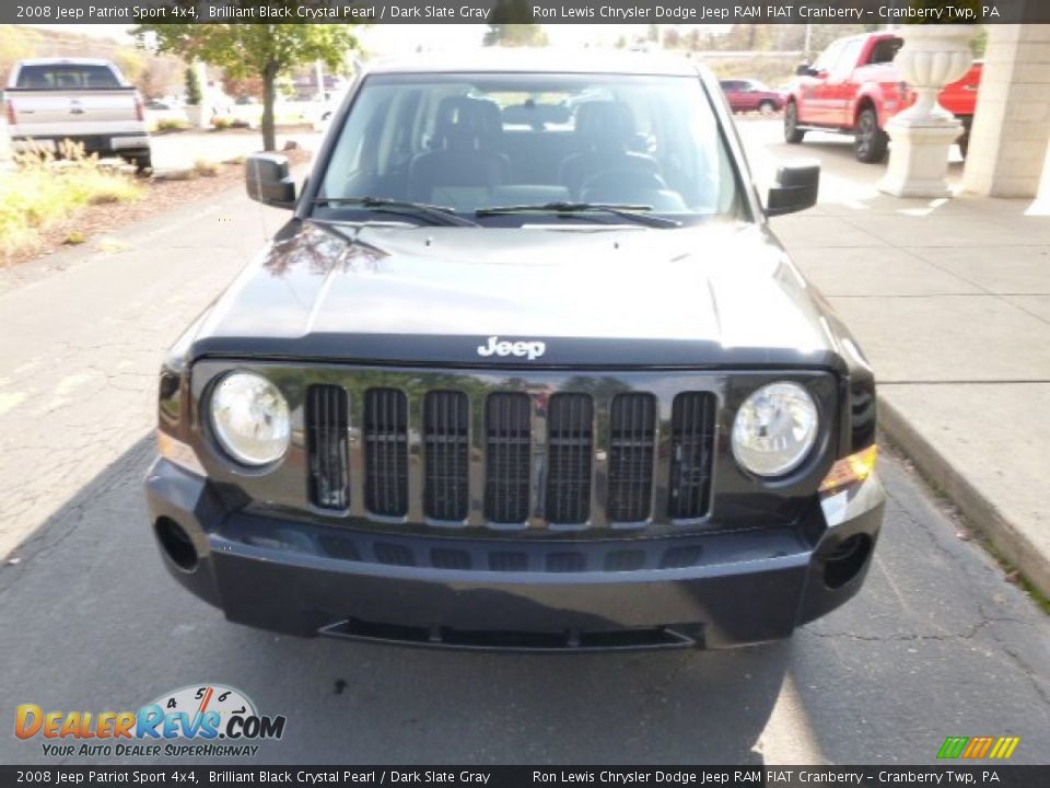 2008 Jeep Patriot Sport 4x4 Brilliant Black Crystal Pearl / Dark Slate Gray Photo #3