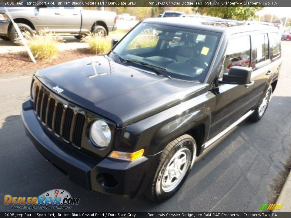 2008 Jeep Patriot Sport 4x4 Brilliant Black Crystal Pearl / Dark Slate Gray Photo #4