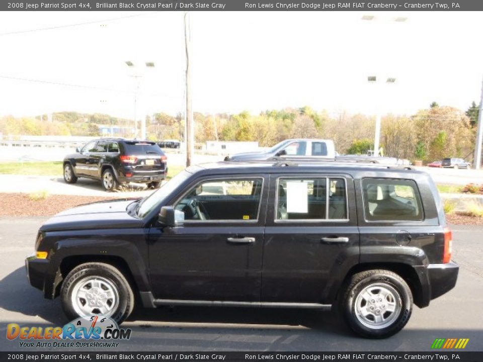 2008 Jeep Patriot Sport 4x4 Brilliant Black Crystal Pearl / Dark Slate Gray Photo #5