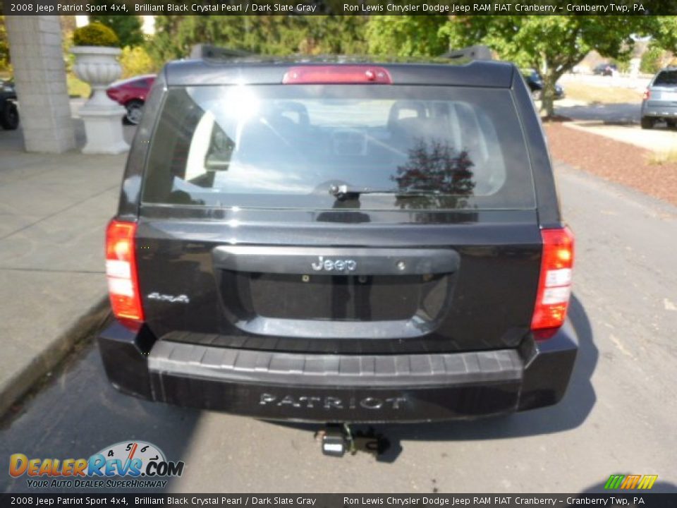 2008 Jeep Patriot Sport 4x4 Brilliant Black Crystal Pearl / Dark Slate Gray Photo #7