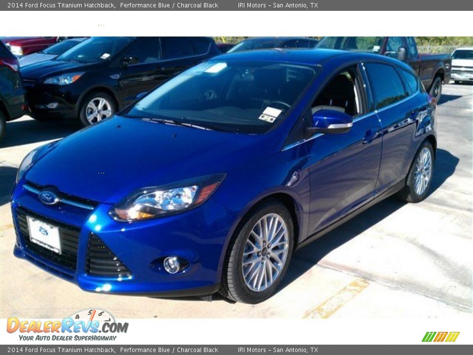 2014 Ford Focus Titanium Hatchback Performance Blue / Charcoal Black Photo #1