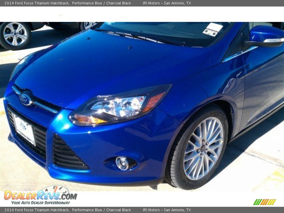 2014 Ford Focus Titanium Hatchback Performance Blue / Charcoal Black Photo #2