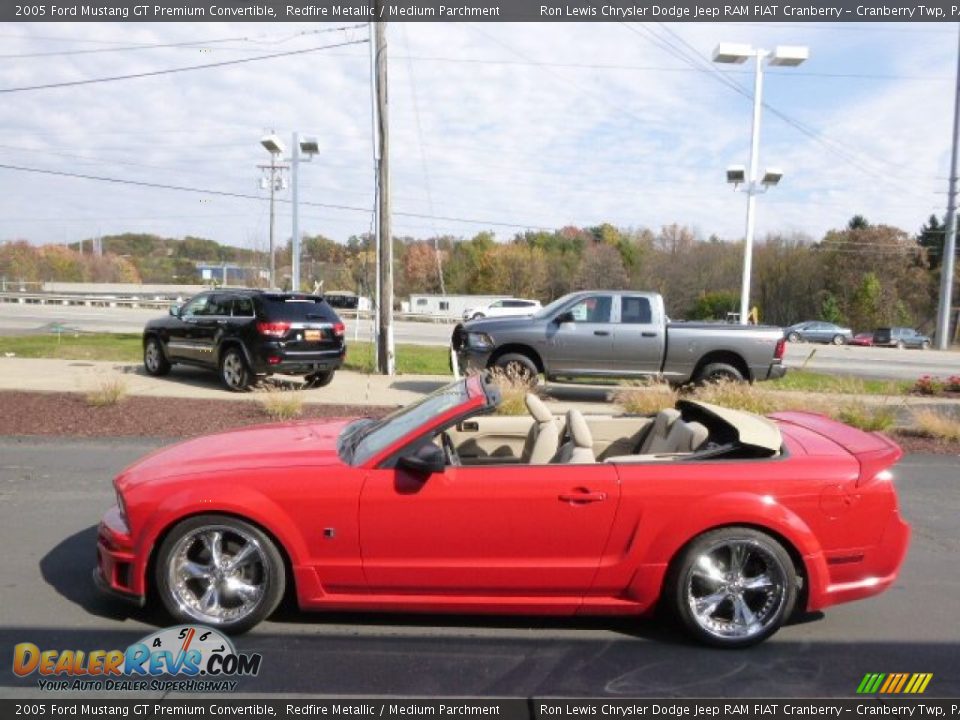2005 Ford Mustang GT Premium Convertible Redfire Metallic / Medium Parchment Photo #5